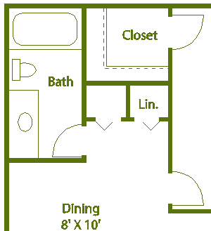 1 bed 1 bath D